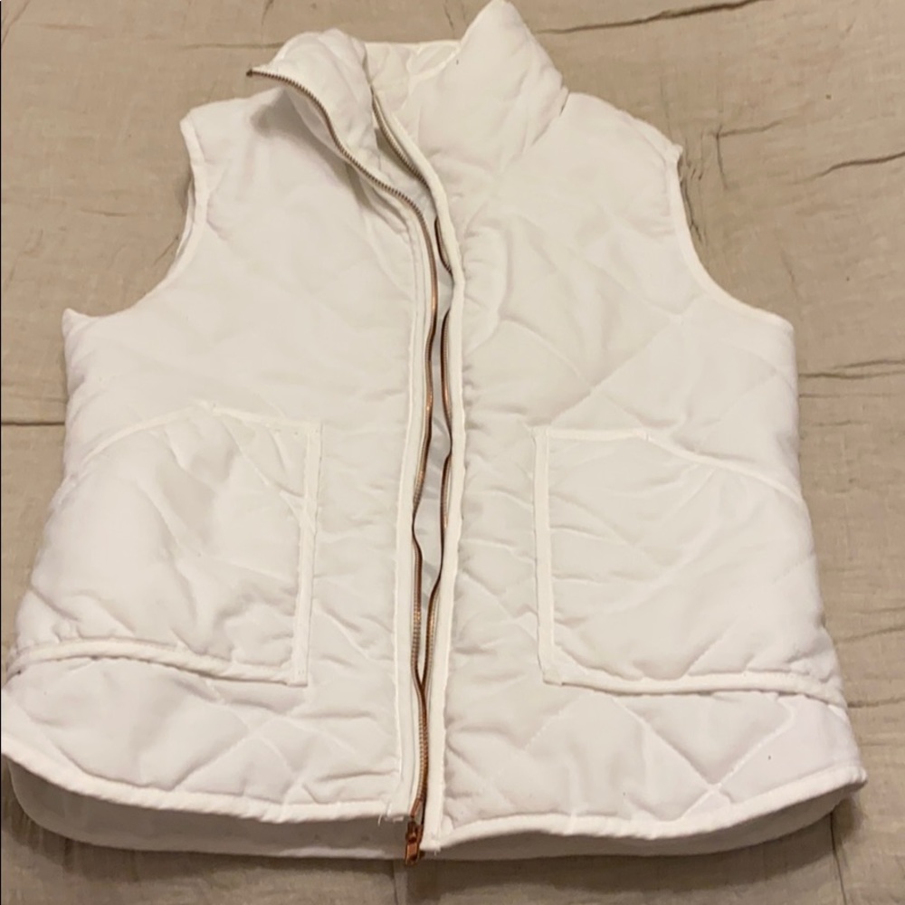 White Peach Love Quilted Vest